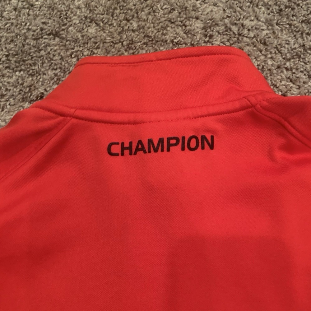 Champion Pullover‎ Sweatshirt Men's Small Red 1/4 Zip - Picture 6 of 10